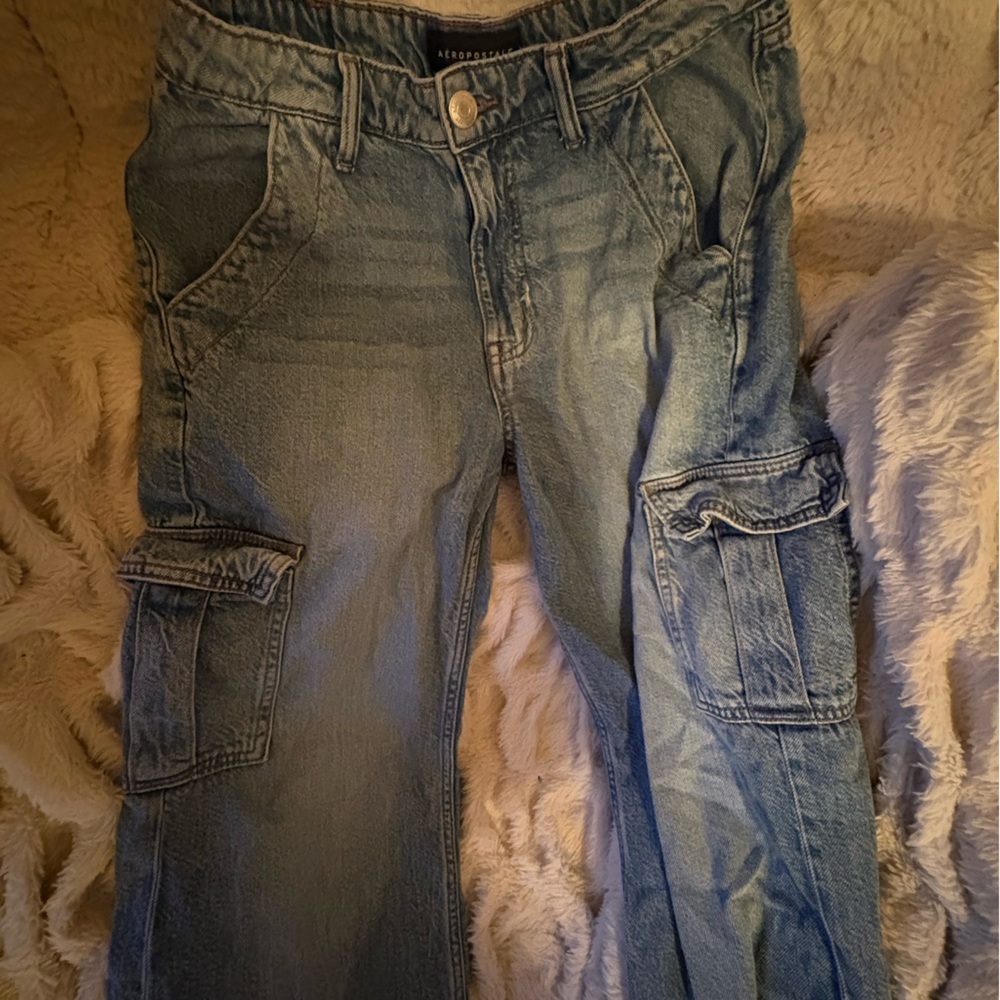 Aeropostale high rise wide leg cargo pants